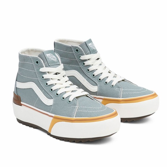Vans Shoes - Vans Sk8-Hi Tapered Stacked Platform Sneakers in Green Milieu Gum